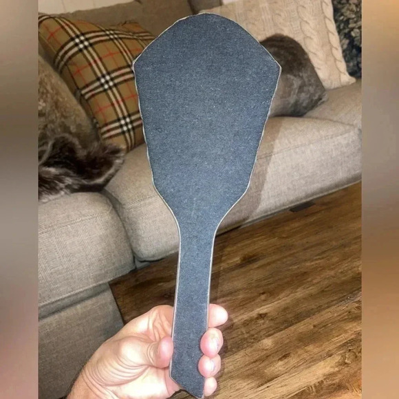 VTG beveled edge handheld personal glass mirror - Picture 4 of 4